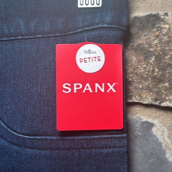 NWT Spanx Jean-ish High Rise Skinny Ankle Stretch Pull On Leggings Blue SZ small - Picture 4 of 7